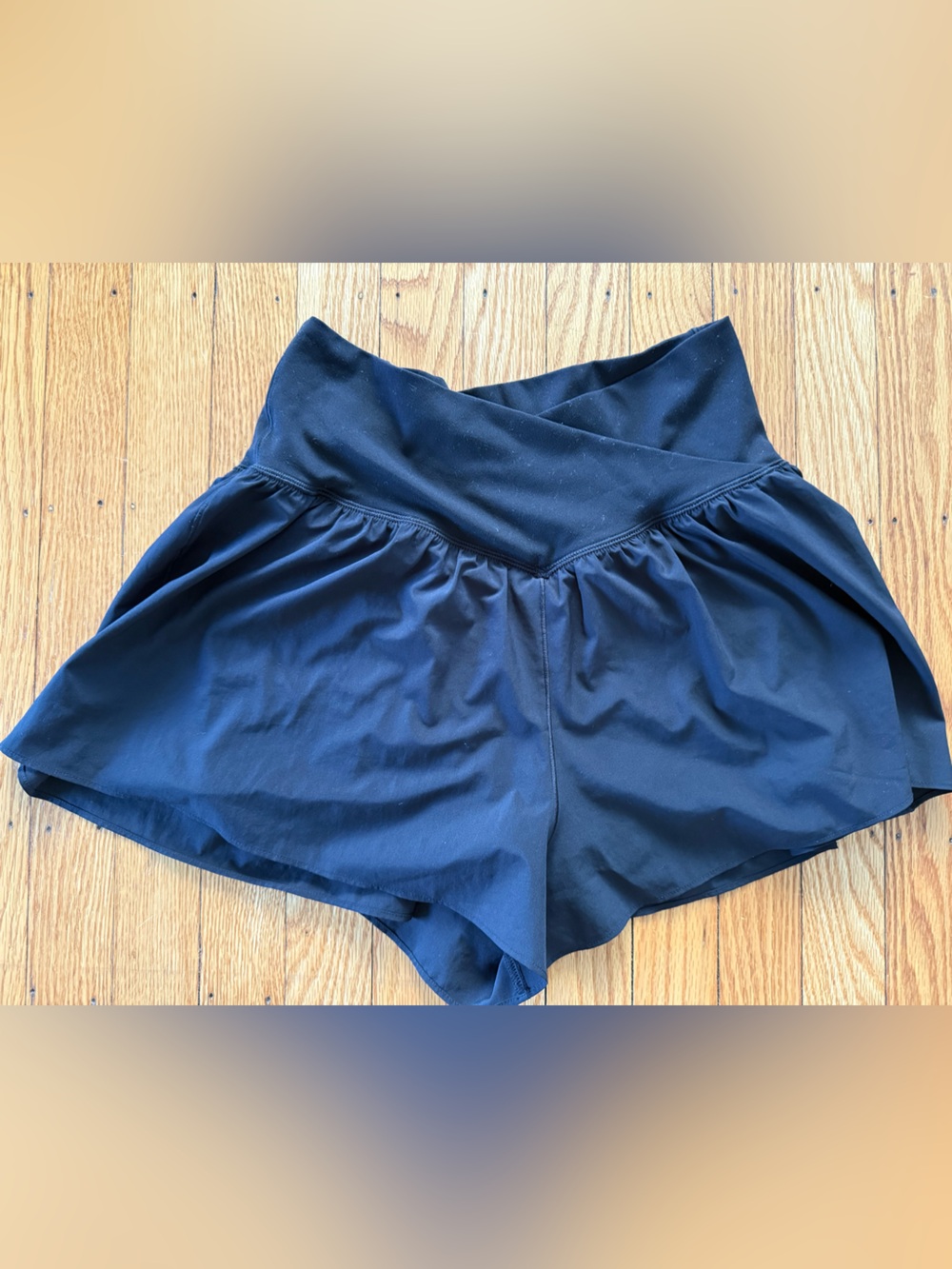 aerie Black Athletic Shorts with V-Waistband